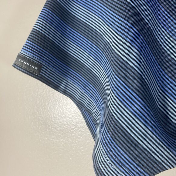Dunning Golf Striped Polo Shirt Pinehurst 1895 Men’s Blue  Size Large - Picture 3 of 11